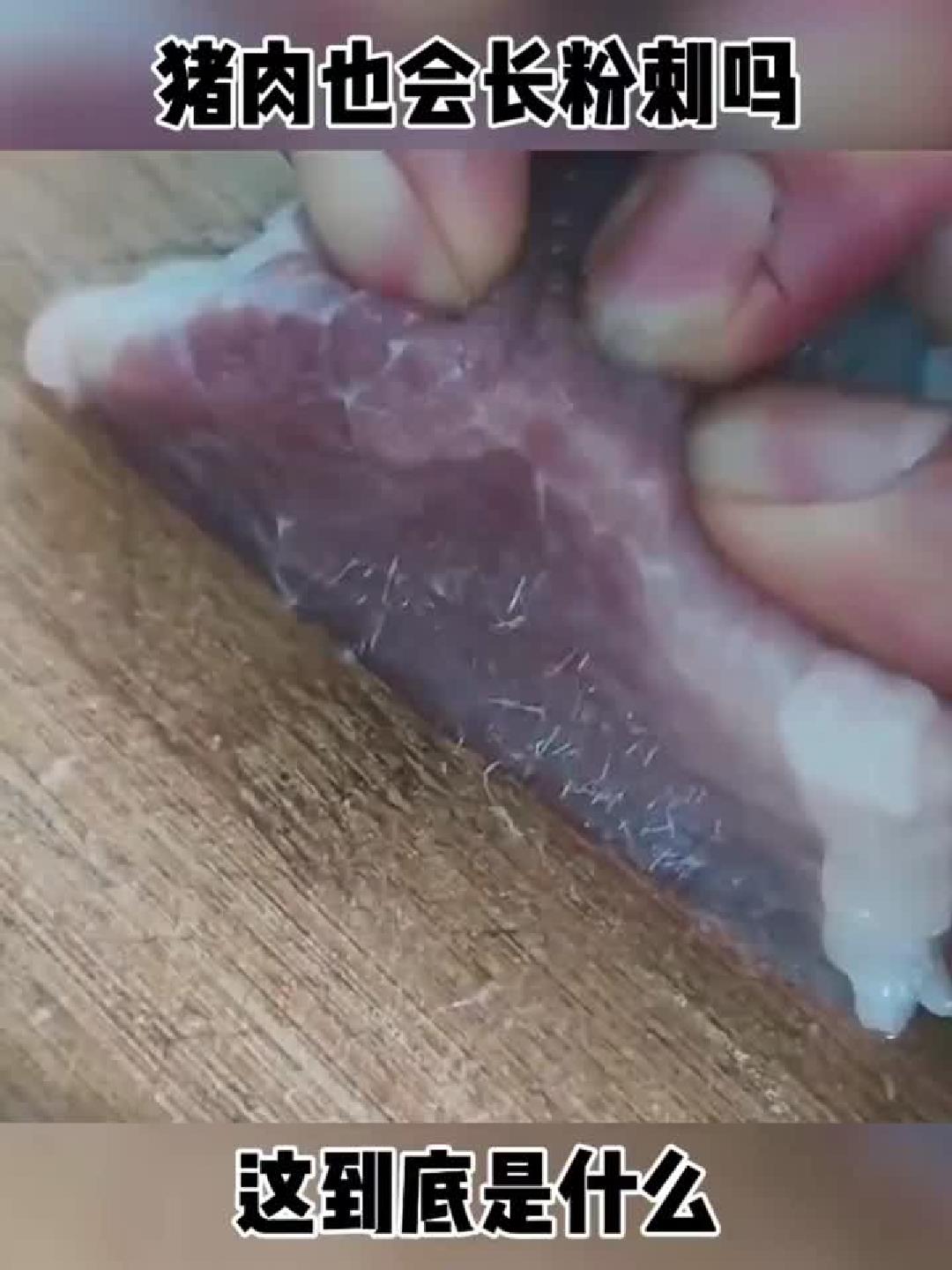 猪肉还能吃吗？这密密麻麻的白丝是什么？