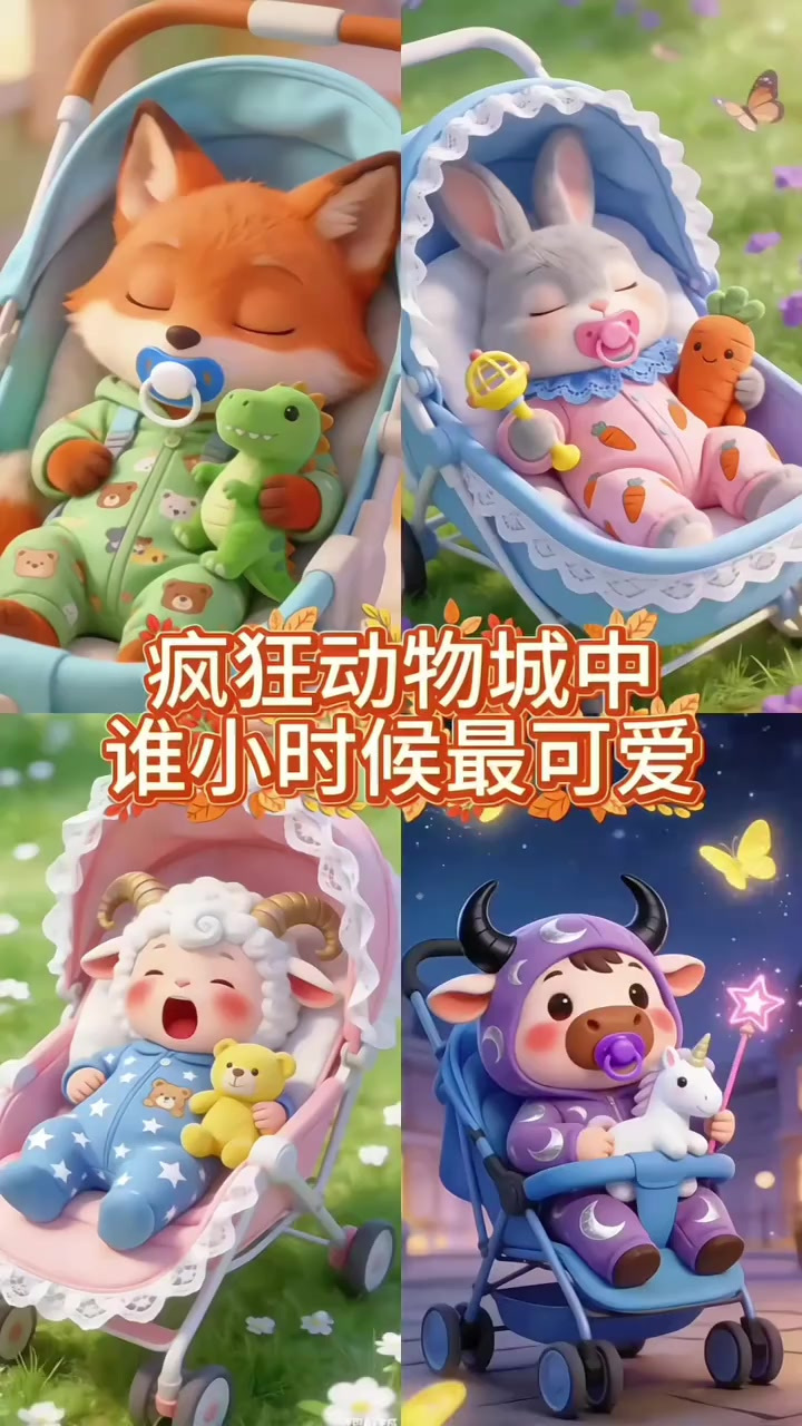 疯狂动物城中谁小时候最可爱呢