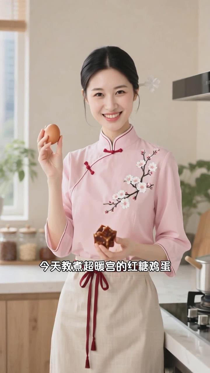 女生吃红糖鸡蛋咋煮，经期喝还能暖宫！