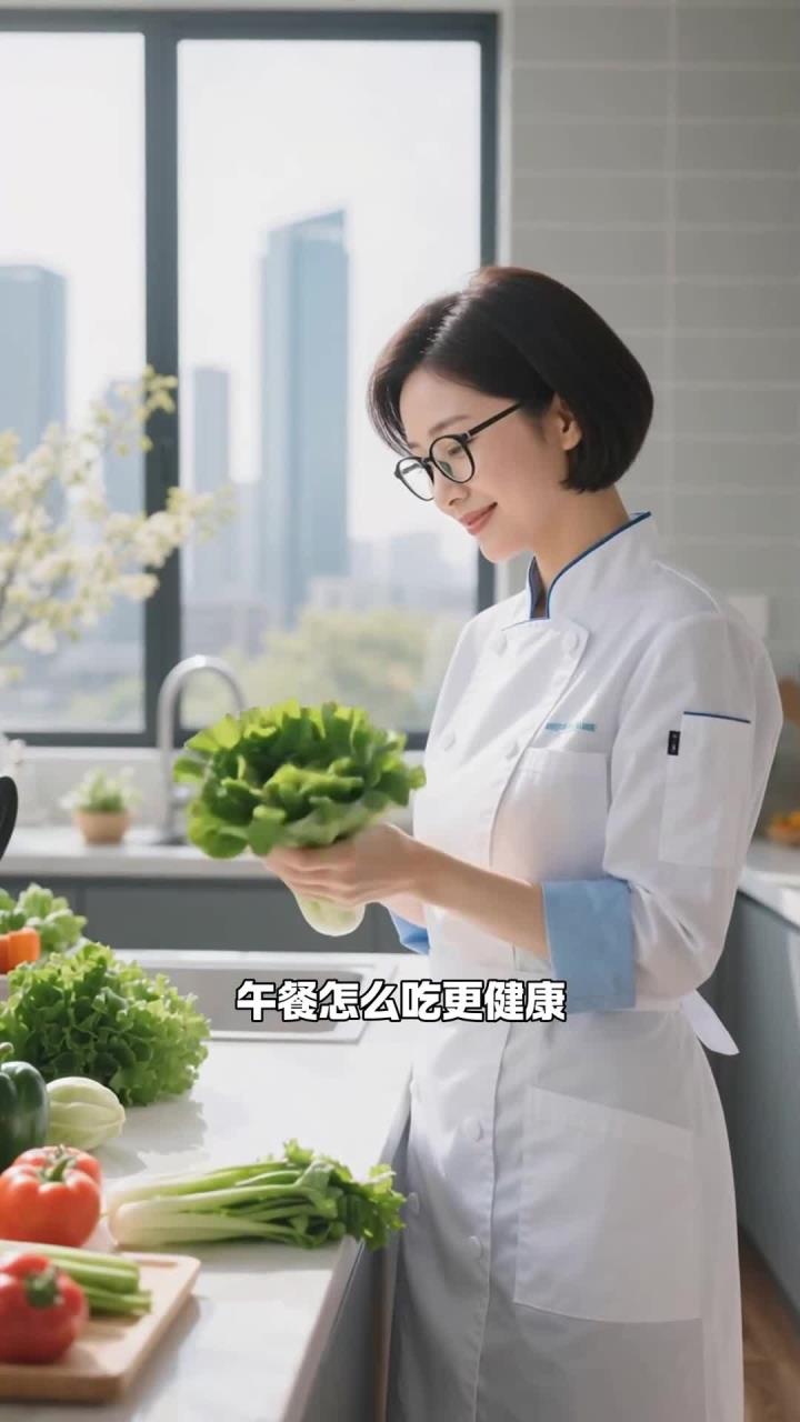 春季吃油菜炒香菇加米饭,午餐助健康养生～