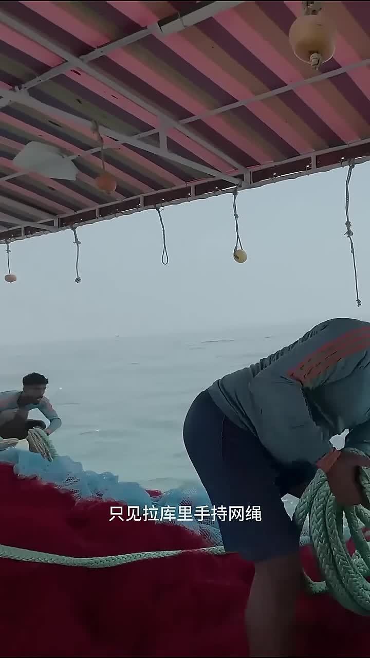 户外捕鱼:渔民大型捕鱼现场,一网就能收获十几吨