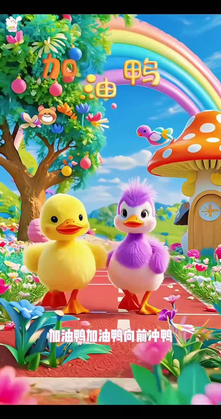 听《加油鸭》儿歌，和萌趣小鸭一起逐梦！