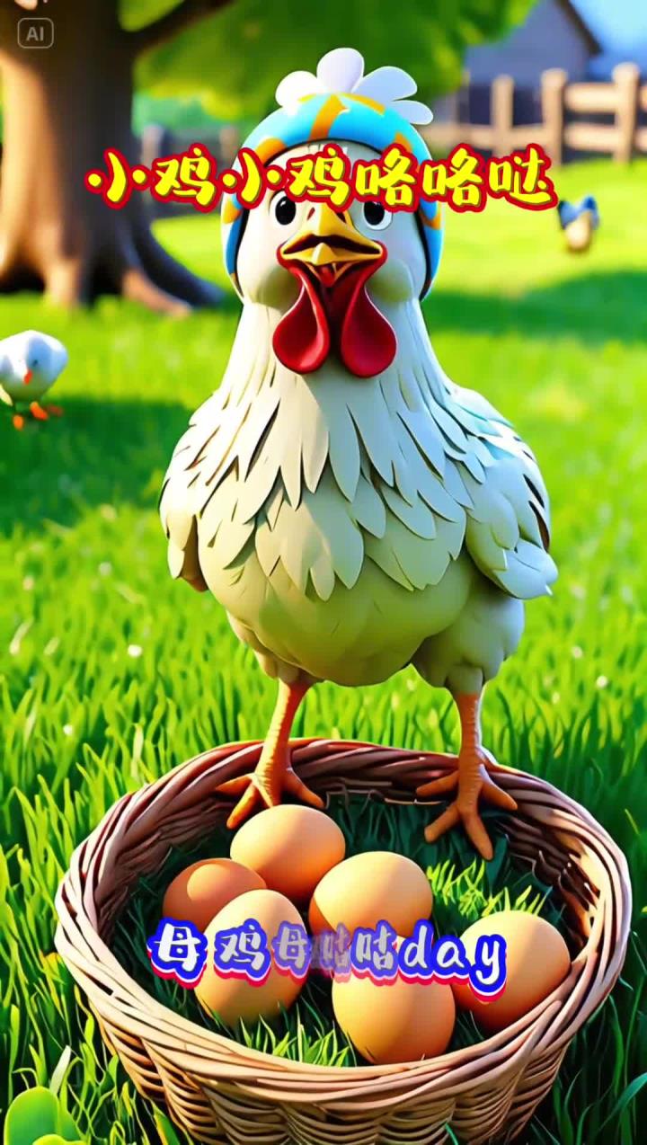小鸡咯咯哒可爱小鸡儿童喜欢的小视频儿童动画早教儿歌