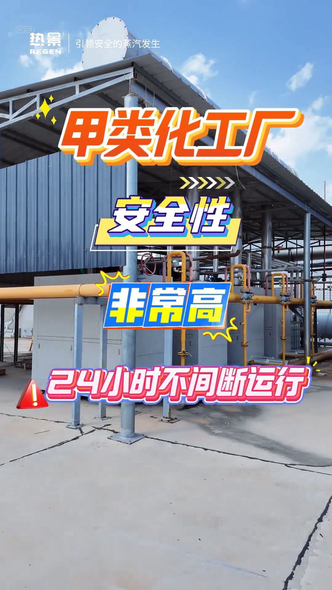 燃气蒸汽发生器用于甲类化工厂稳定运行两年｜锅炉房