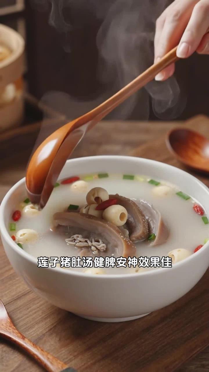 莲子+猪肚煲汤，健脾安神，胃不好的人能喝吗？