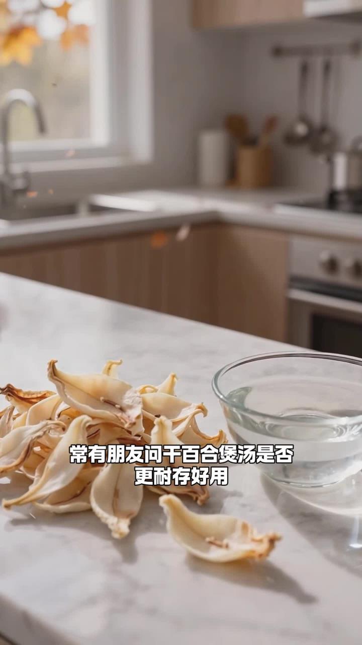 百合干鲜都能润肺，干百合煲汤是不是更耐存好用？