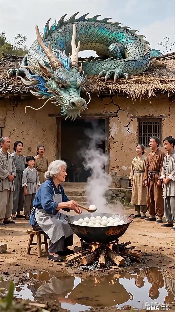 奶奶喂龙吃汤圆,全村围观!这操作你见过吗