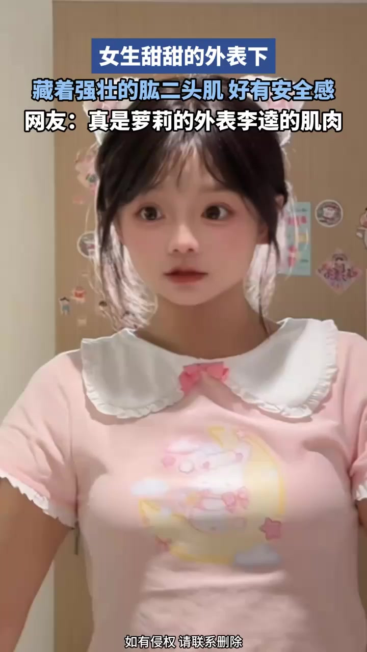 女生甜甜的外表下,藏着强壮的肱二头肌,好有安全感