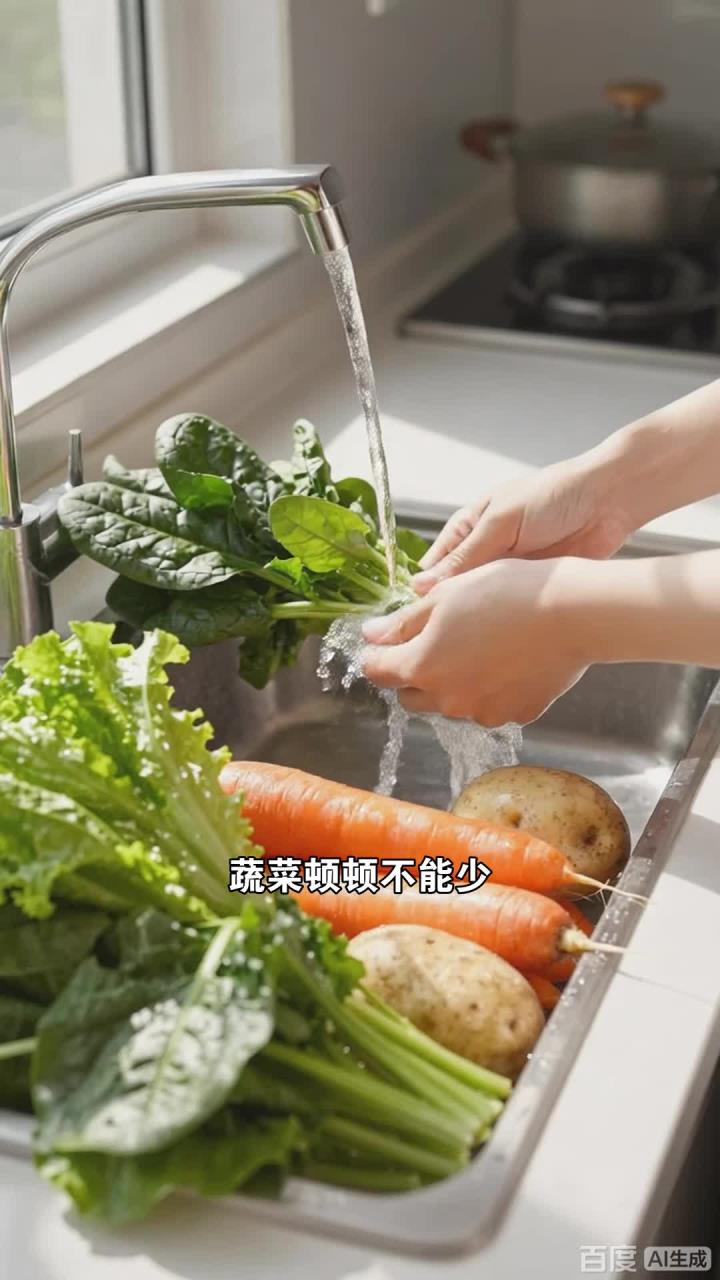 蔬菜顿顿不可少,绿叶根茎菌菇藻,色彩缤纷营养全