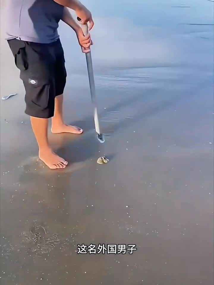 用工具捕捉皮皮虾