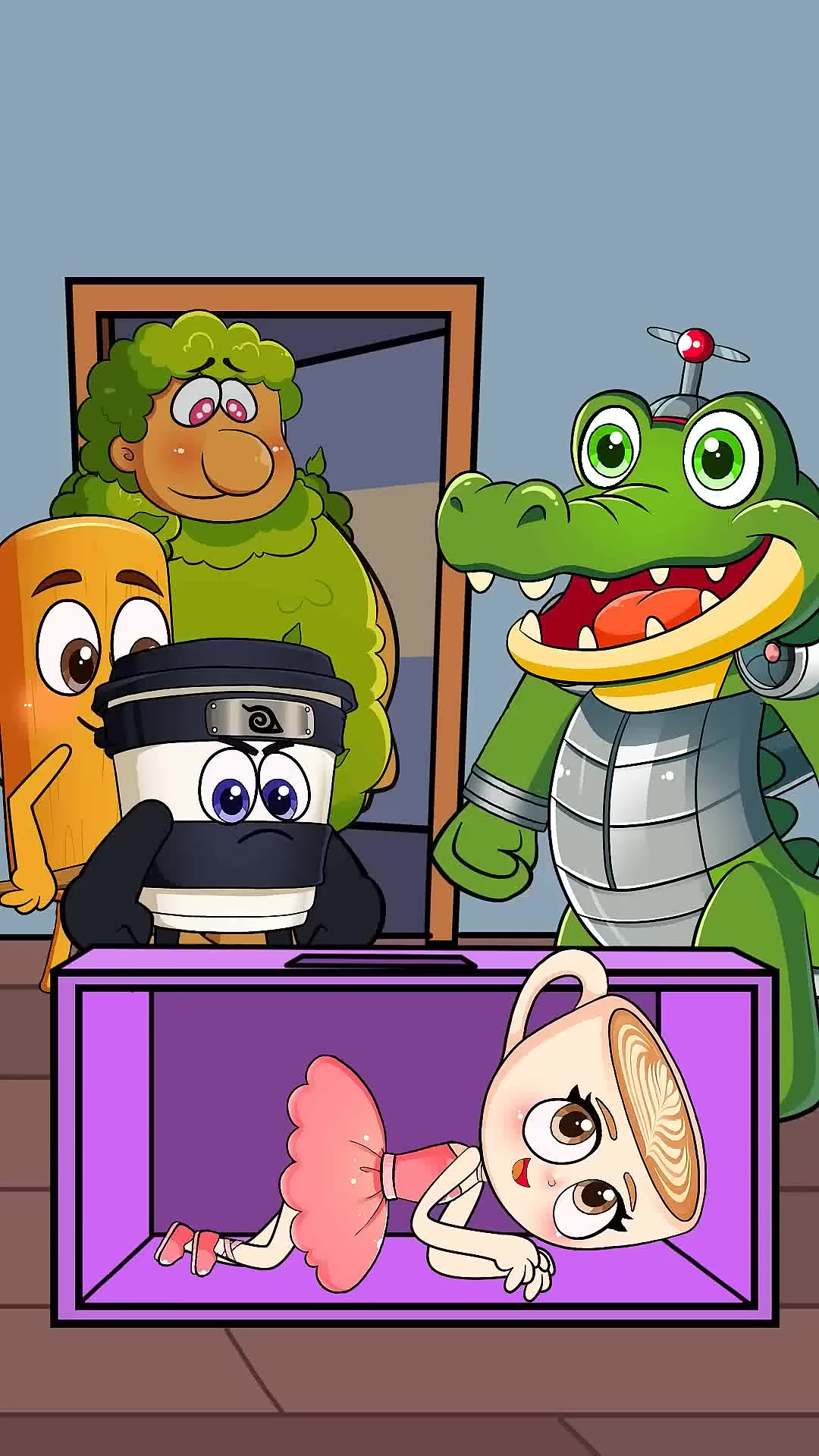 卡通角色聊章鱼