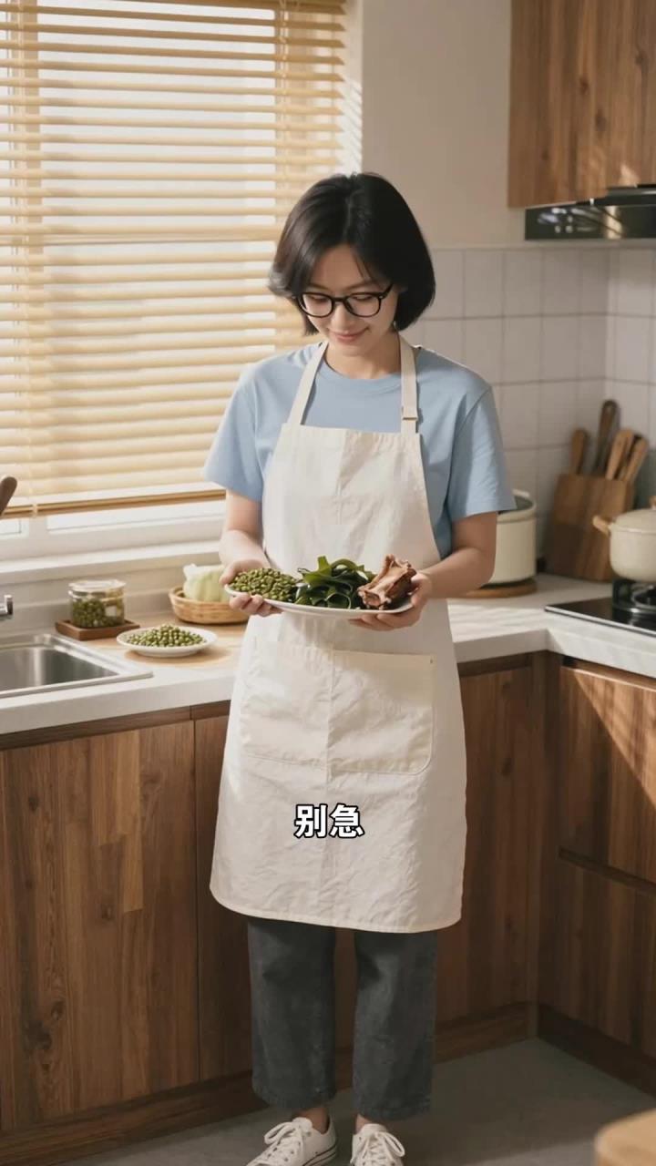 用绿豆海带排骨汤,清热解暑补钙,夏天喝了超舒服!
