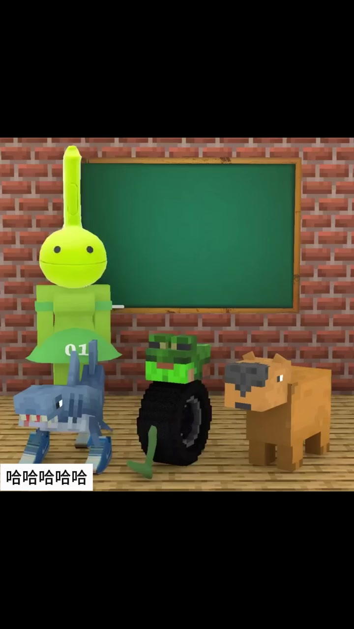 小鲨鱼对着图片唱歌
