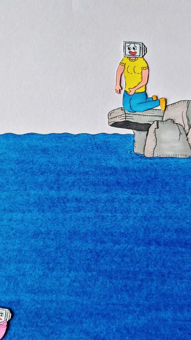 手绘人鱼遇鱼咬