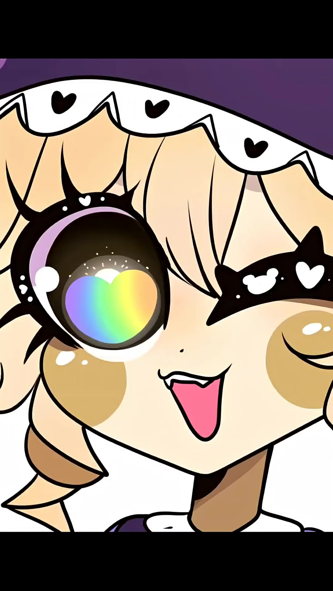 紫色卡通少女形象