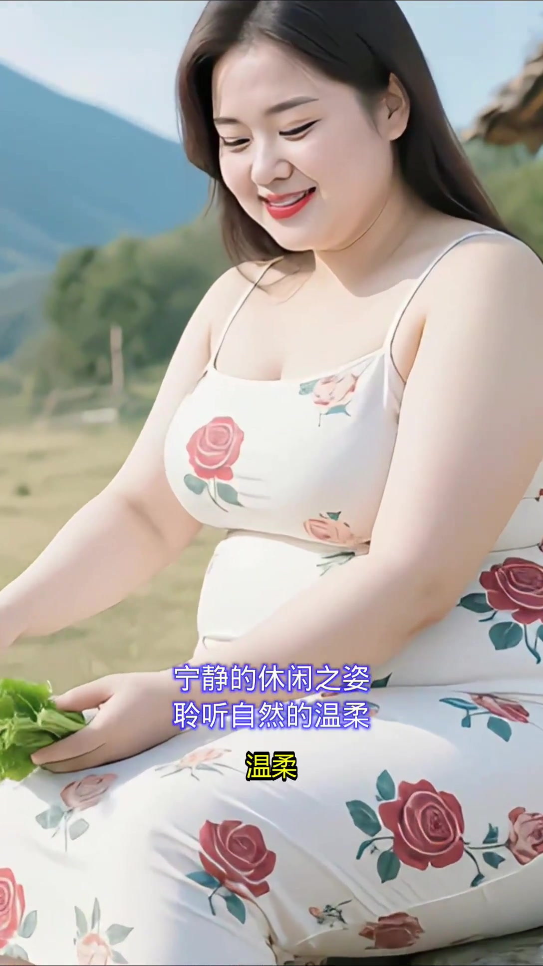 田园美照曝光!女星穿碎花裙洗菜,尽显悠然自得