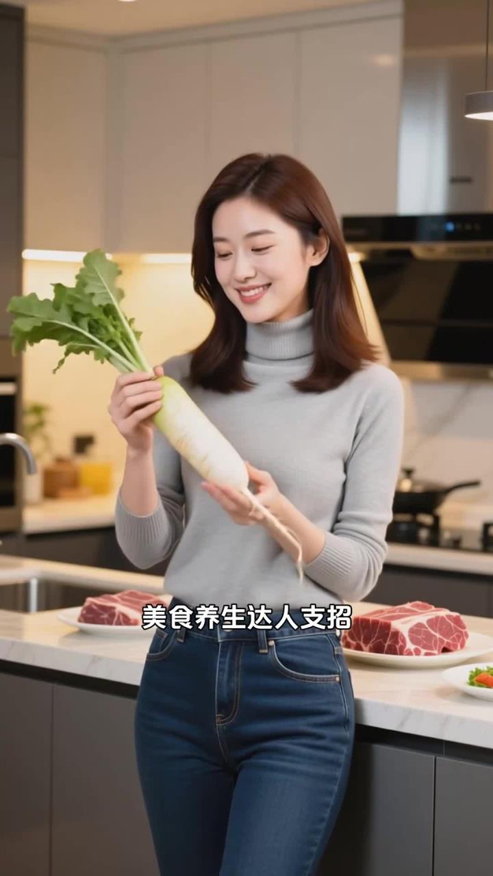 冬天吃萝卜炖牛肉,健康养生暖身～