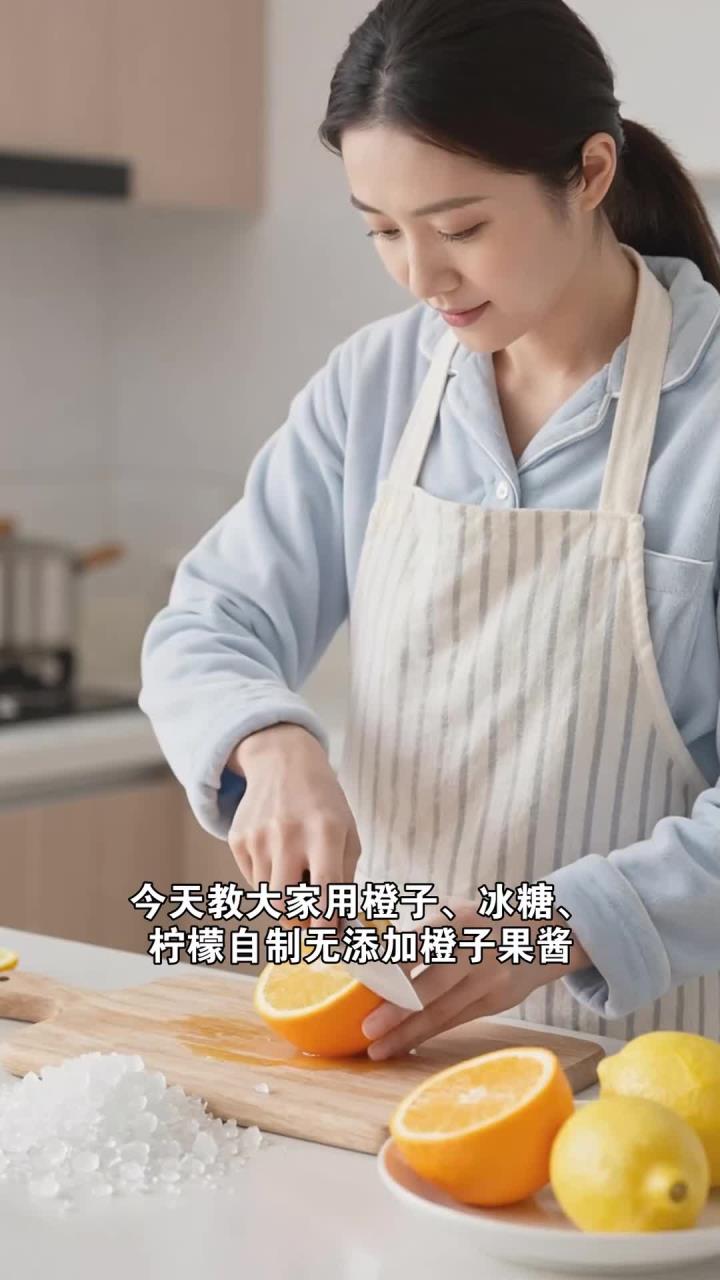 橙子果酱自己做无添加，适合给孩子抹面包的妈妈