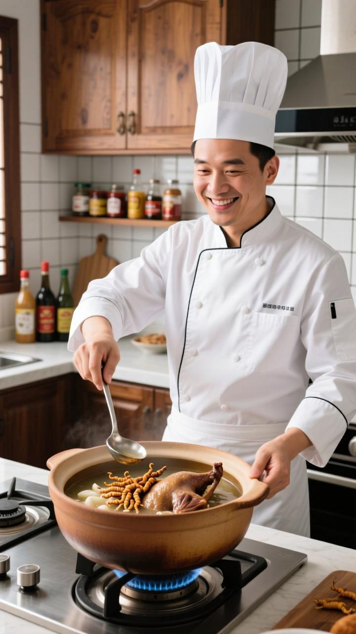 冬虫夏草炖老鸭,滋补双绝暖秋冬