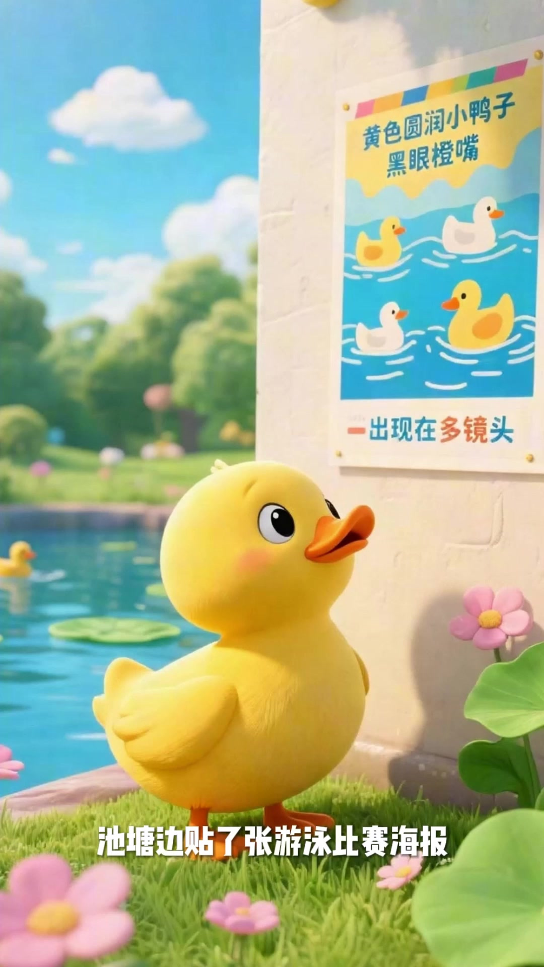 儿童故事，小鸭子的游泳梦