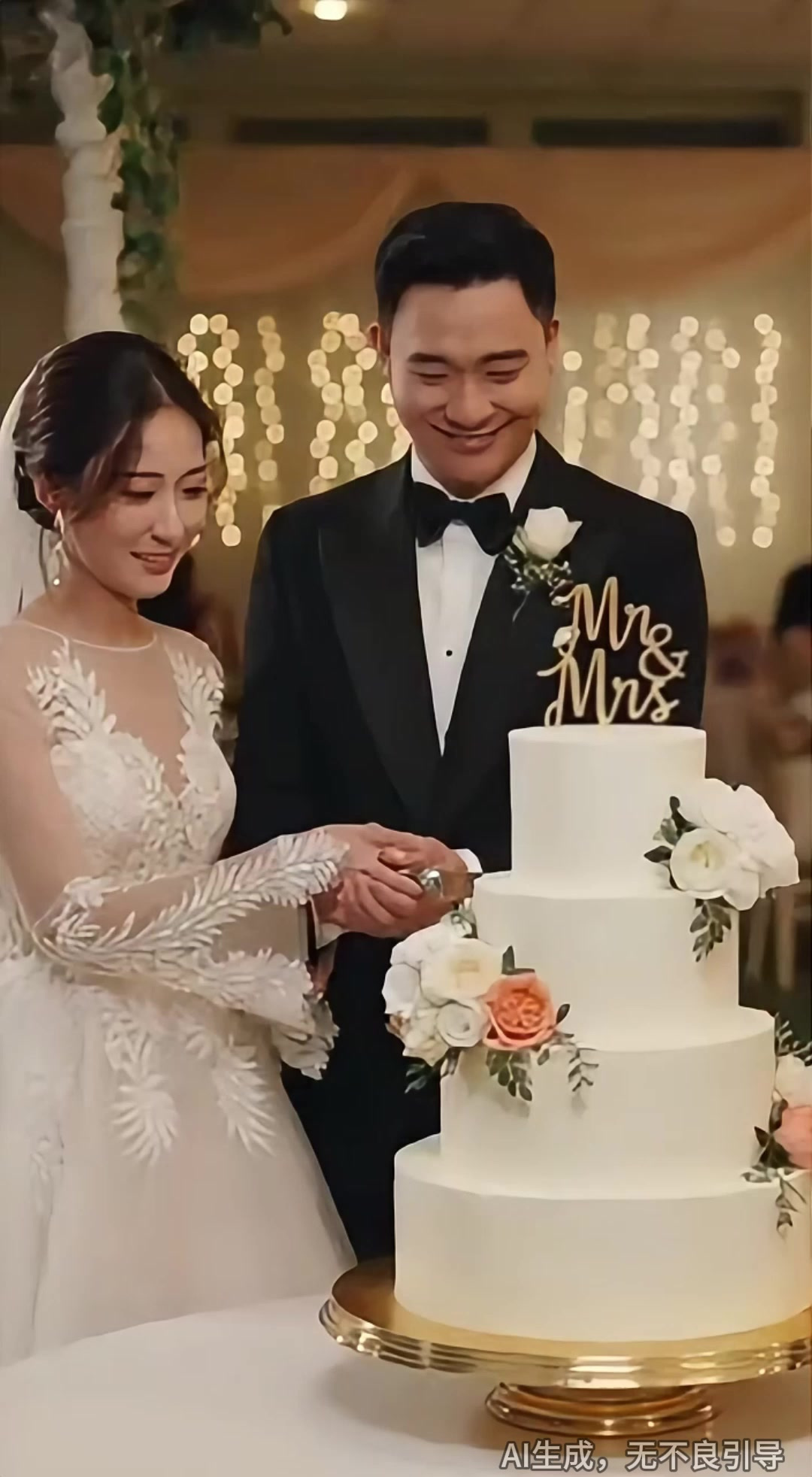 婚礼切蛋糕刀断了全场爆笑