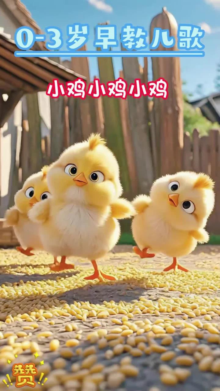 《小鸡吃米》