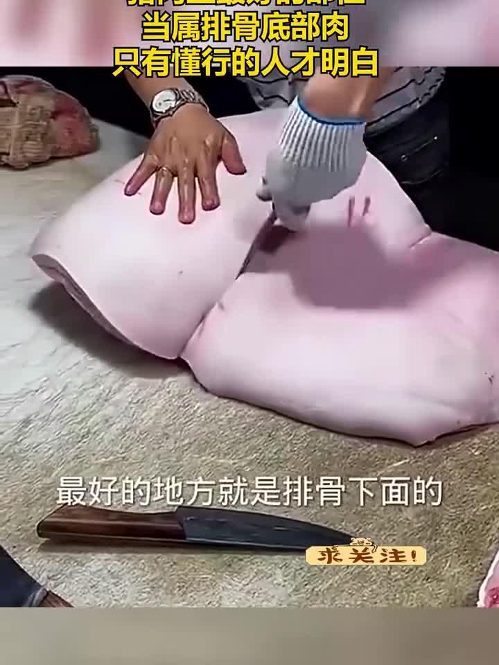 猪肉上最好的部位，当属排骨底部肉，只有懂行的人才明白