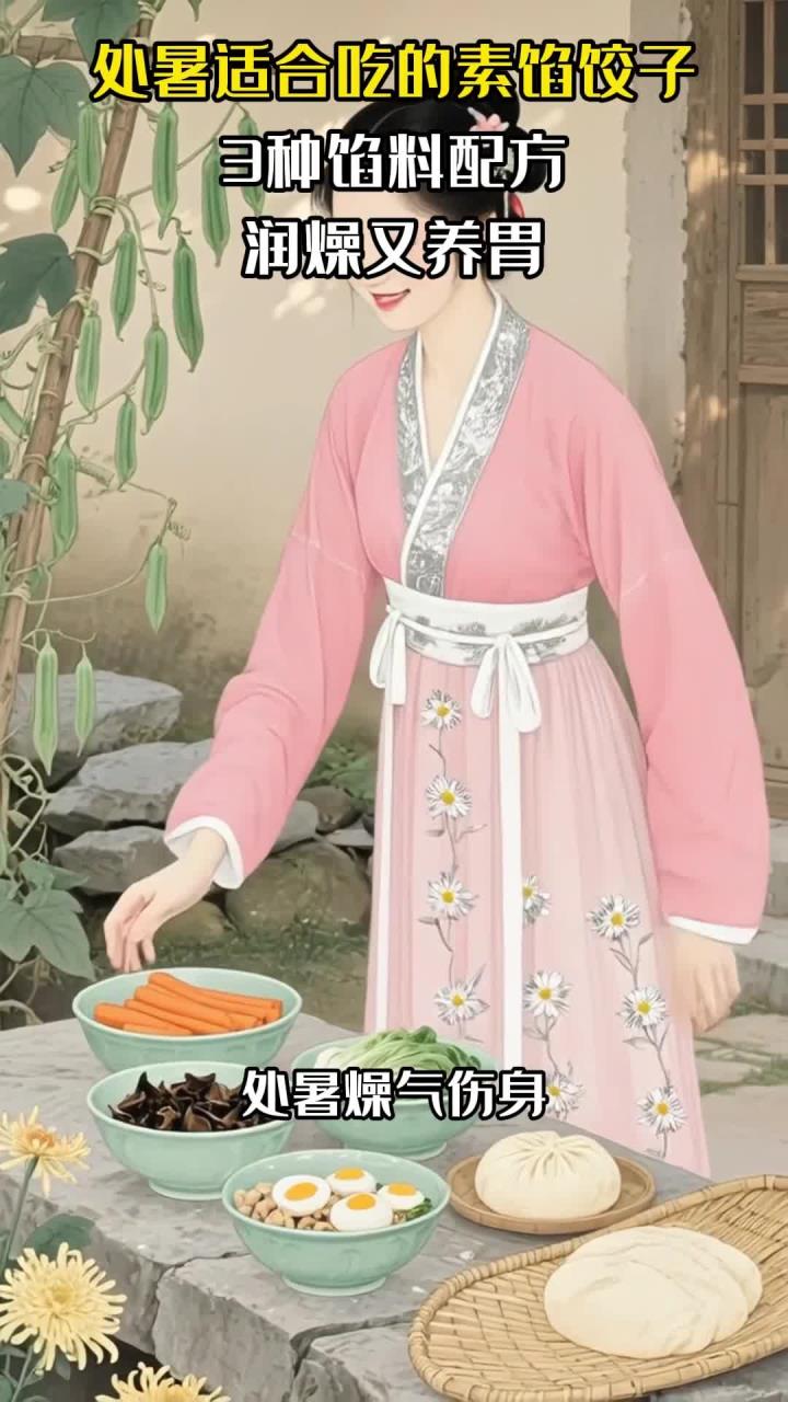 处暑适合吃的素馅饺子,3种馅料配方,润燥又养胃