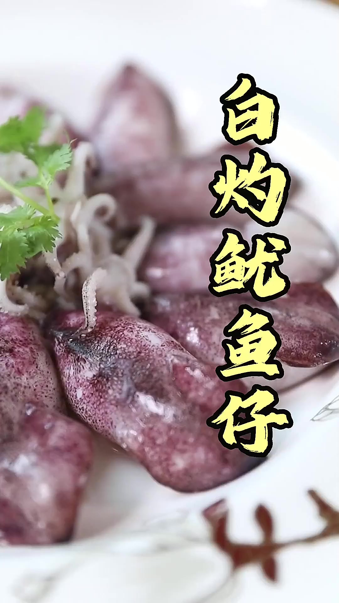 真正快手菜,三分钟不到做好!适合夏天的白灼鱿鱼仔