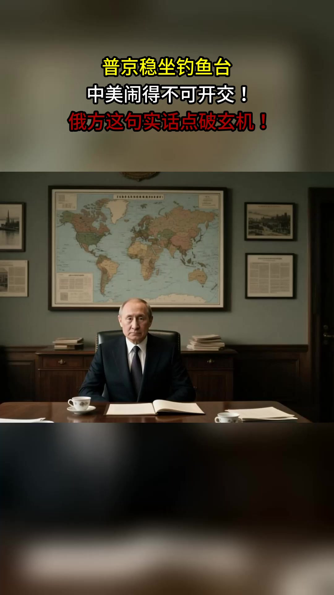 普京稳坐钓鱼台，中美闹得不可开交！俄方这句实话点破玄机！