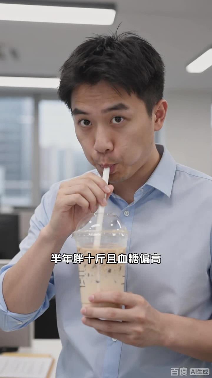 少吃高糖饮料和奶茶，减少糖分摄入量，预防肥胖和糖尿！