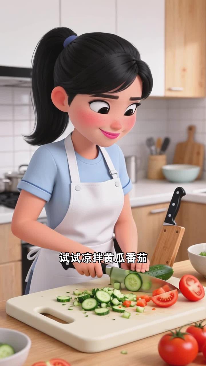 低脂减脂餐凉拌黄瓜番茄，清爽低卡超解腻