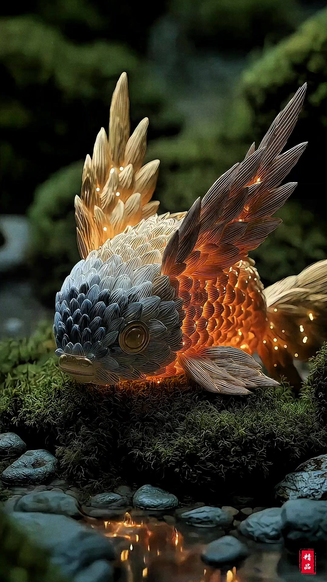 AI演绎|山海经·神兽蠃鱼 Luǒ Yú 在《山海经》中,蠃