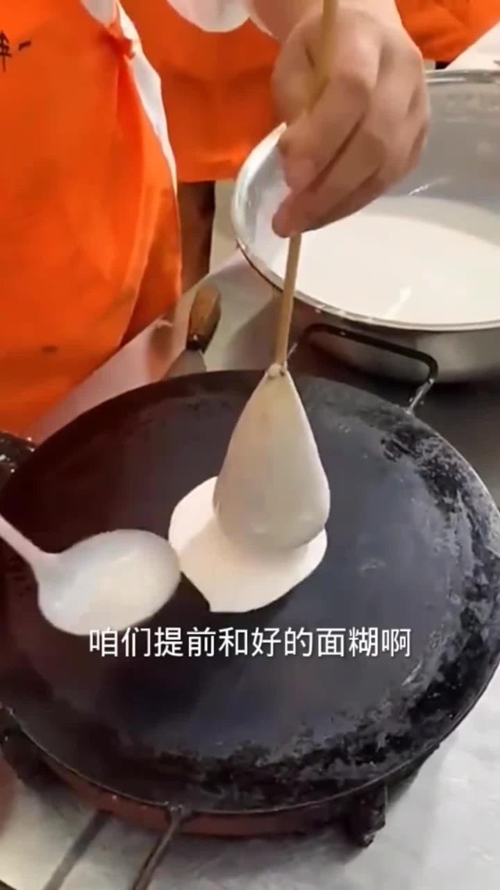 手工摊煎饼的手法