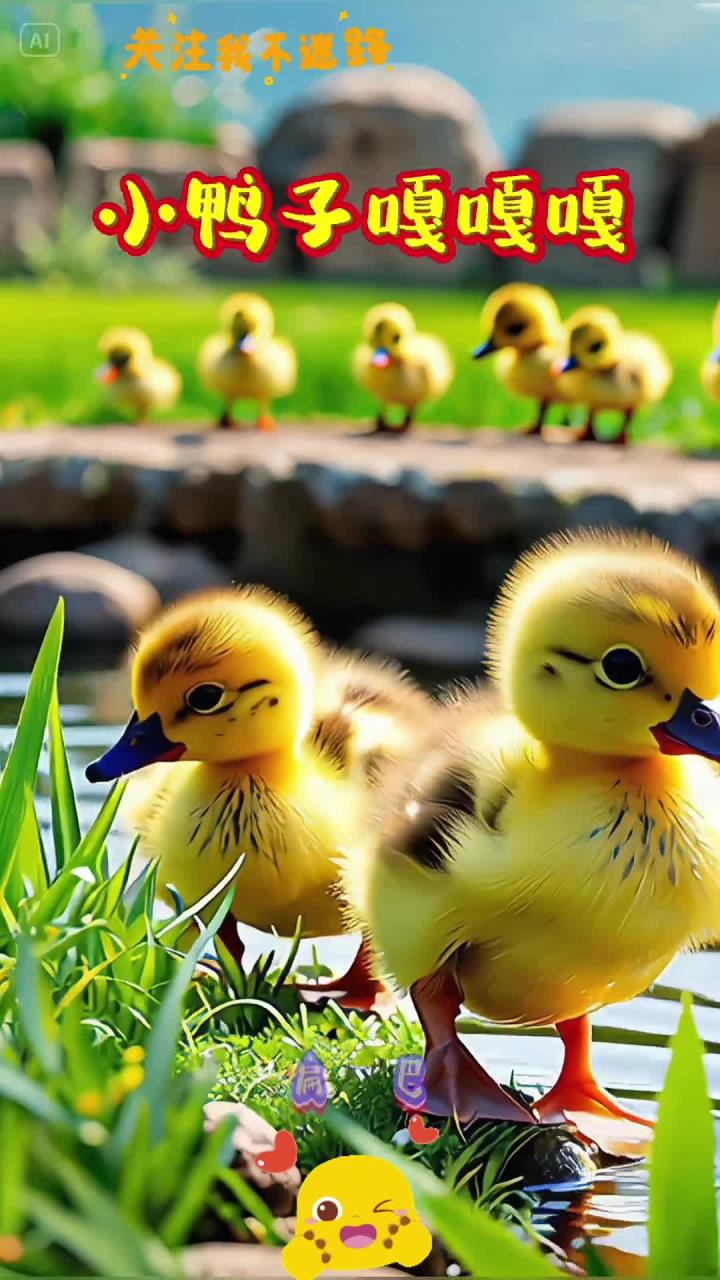 小鸭子嘎嘎嘎儿童喜欢的小视频儿童动画早教儿歌