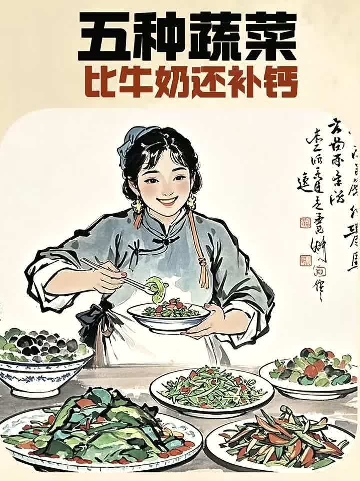 调气和脏腑修心宁百神，比牛奶更补钙的五种蔬菜