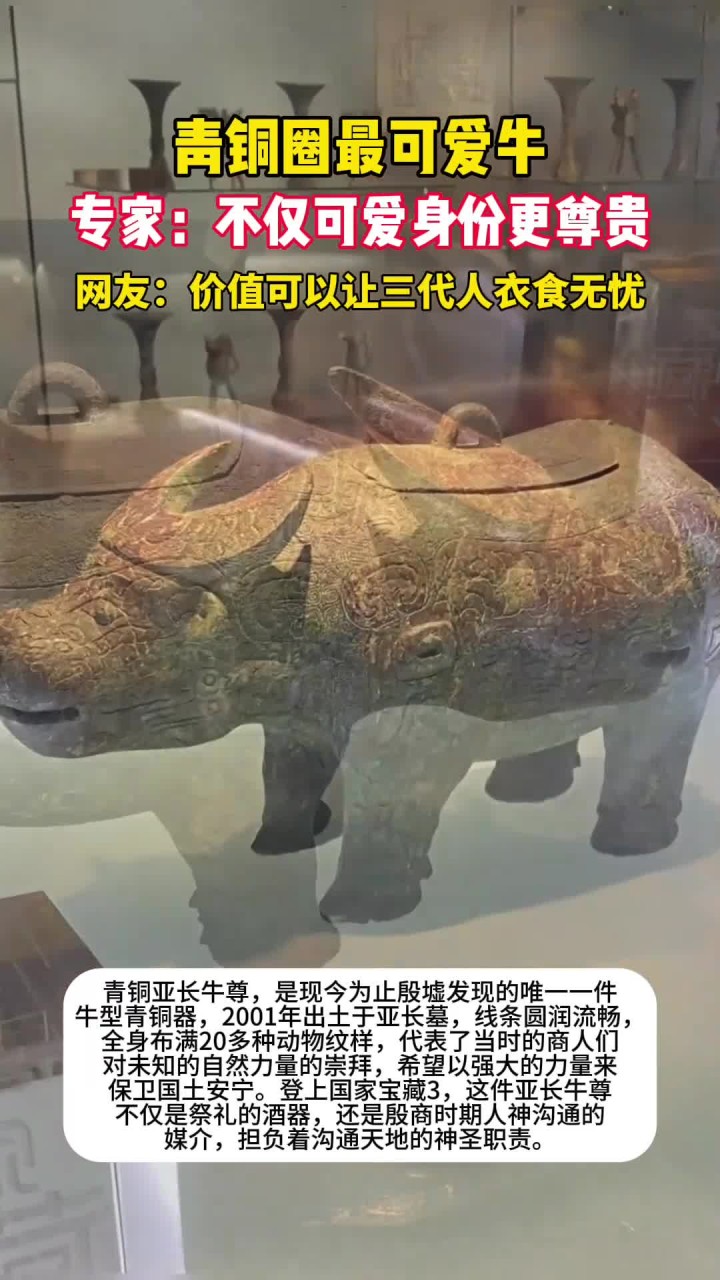 国宝!登上国家宝藏3的青铜亚长牛尊,殷墟发现的唯一一件牛型青铜器