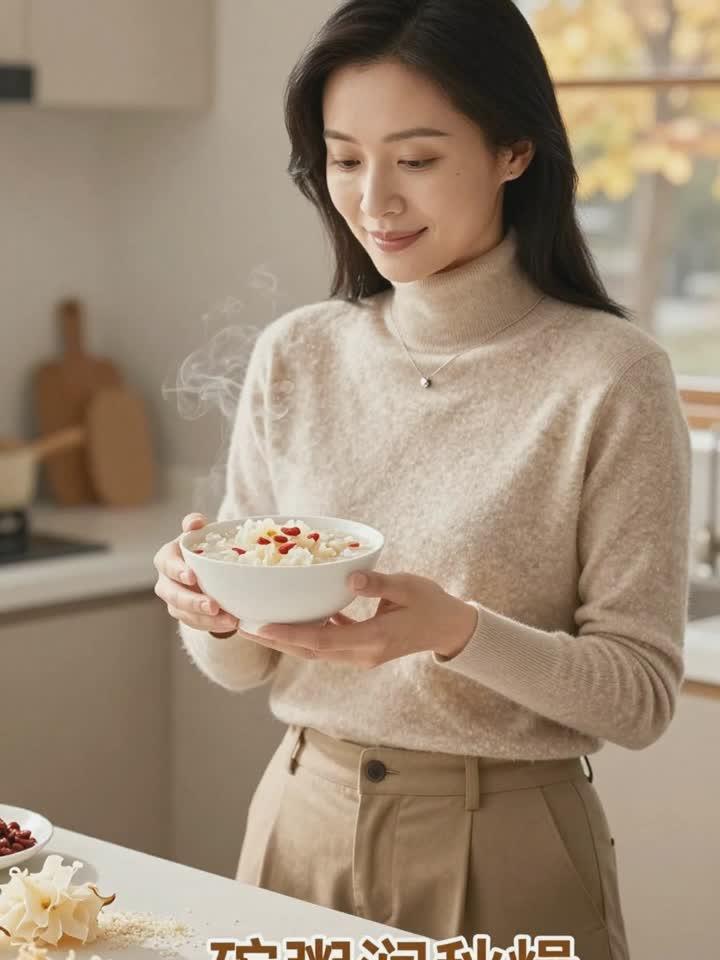 银耳百合粥,滋阴润肺好帮手