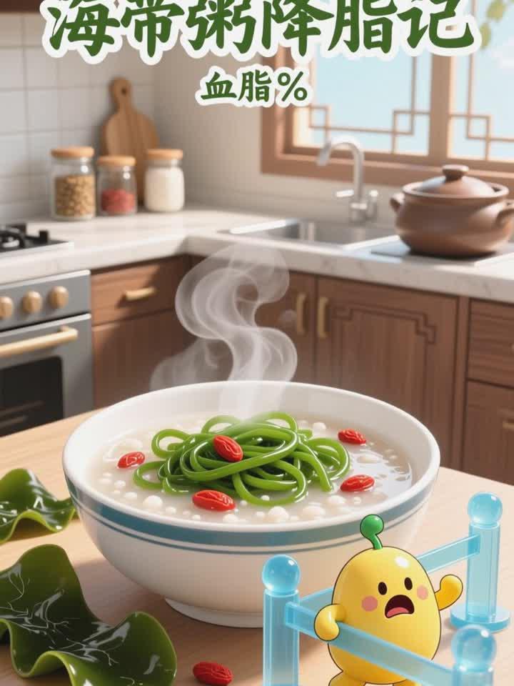 高血脂吃海带粥,降血脂补充碘