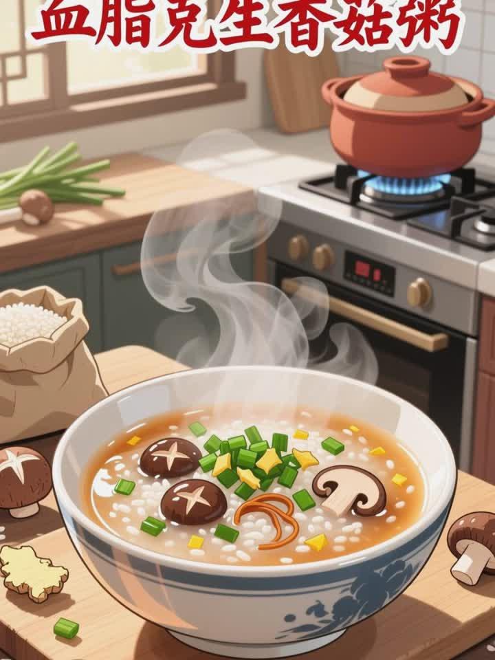 高血脂吃香菇粥,降血脂