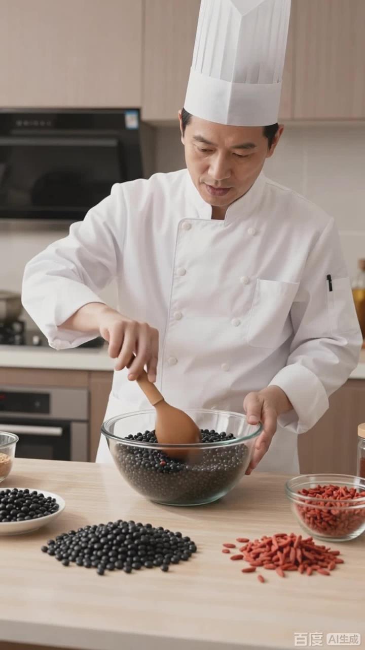 养肾吃凉拌黑豆枸杞冬季,补肾益精,养肝明目改善肾虚肝虚