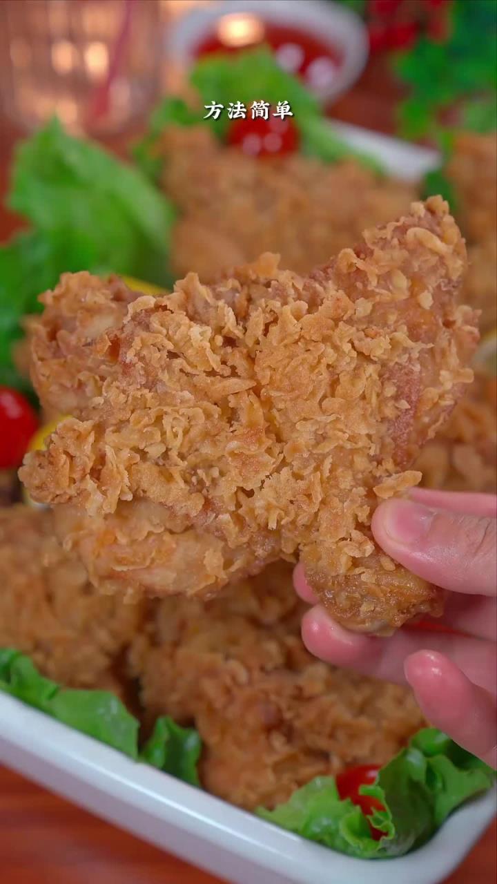 孩子想吃炸鸡腿，放假在家做，简单又卫生