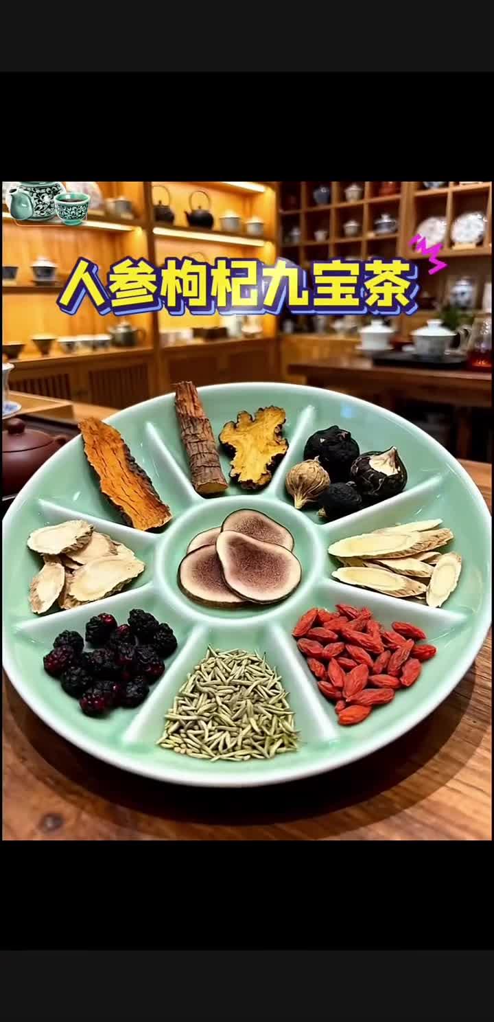 男人也要时常关爱自己,再忙也要记得每天喝上一杯人参枸杞九v