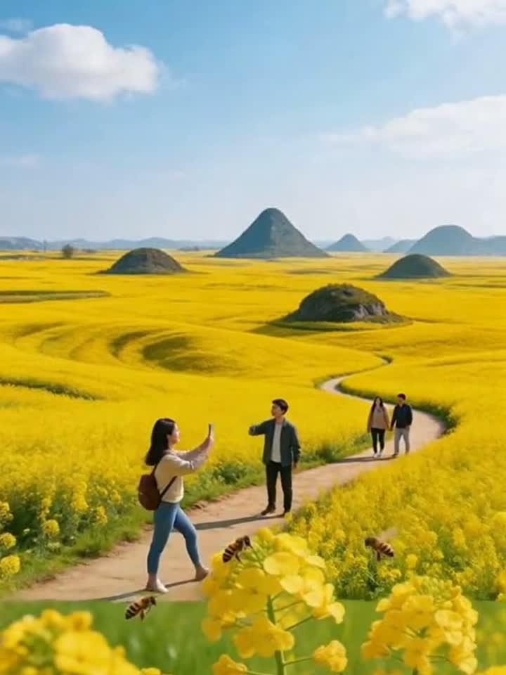 罗平油菜花,云南春日的金色海洋