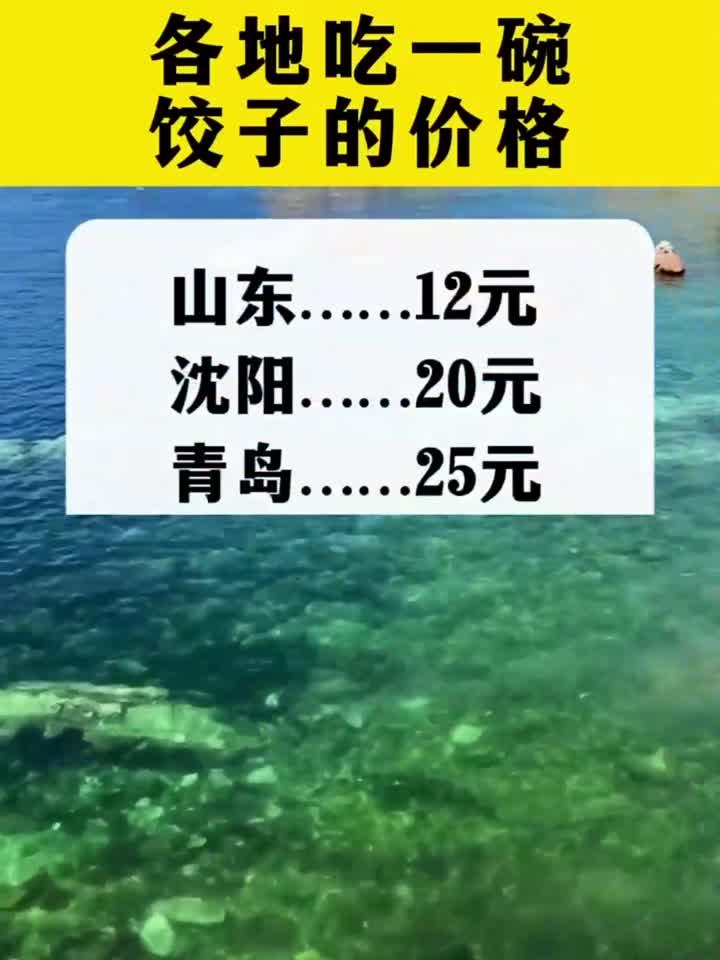 各地吃一碗饺子的价格