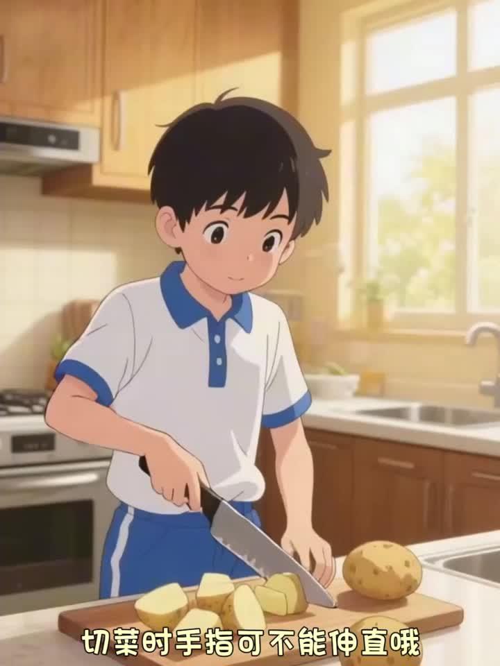 切菜 “姿势调整”,避免手部受伤
