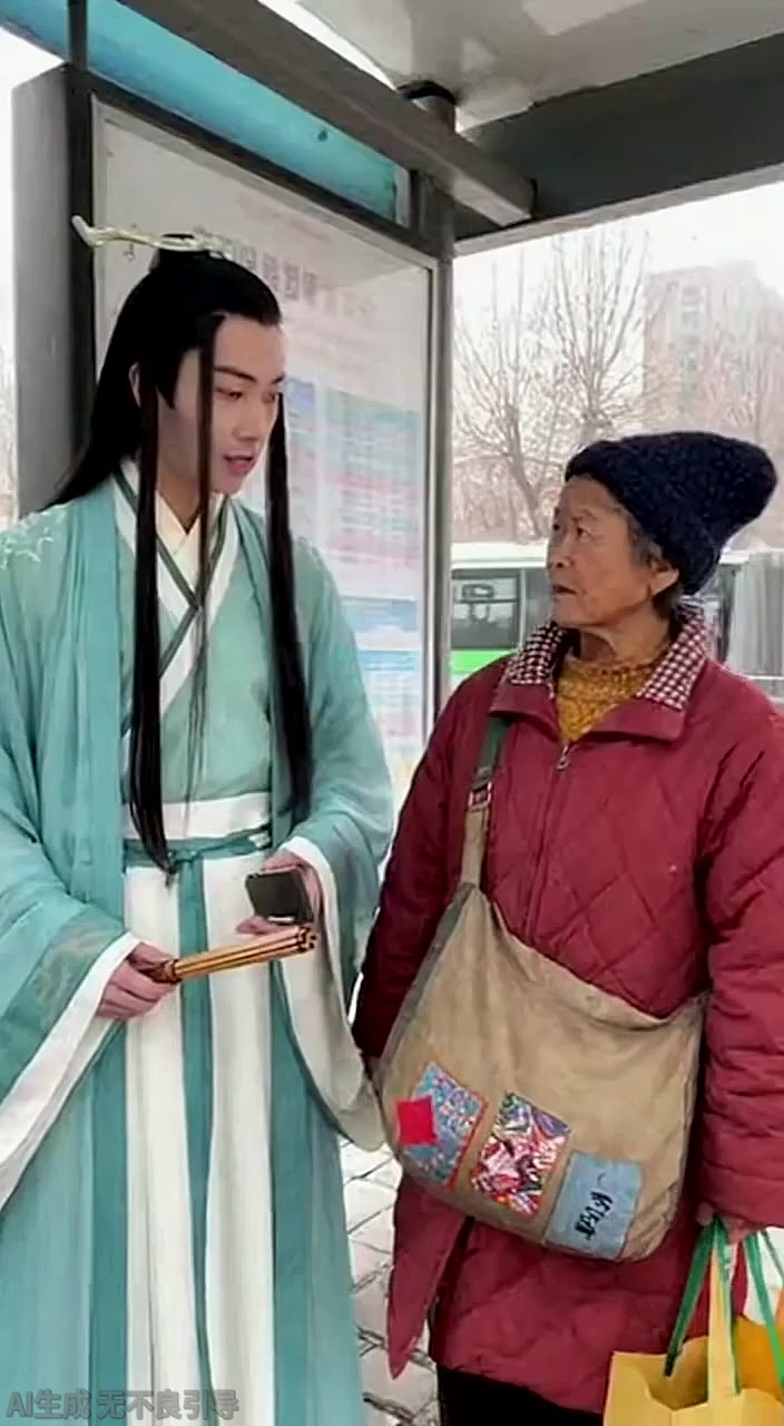 公交站奇葩对线,小伙怼上买菜大妈