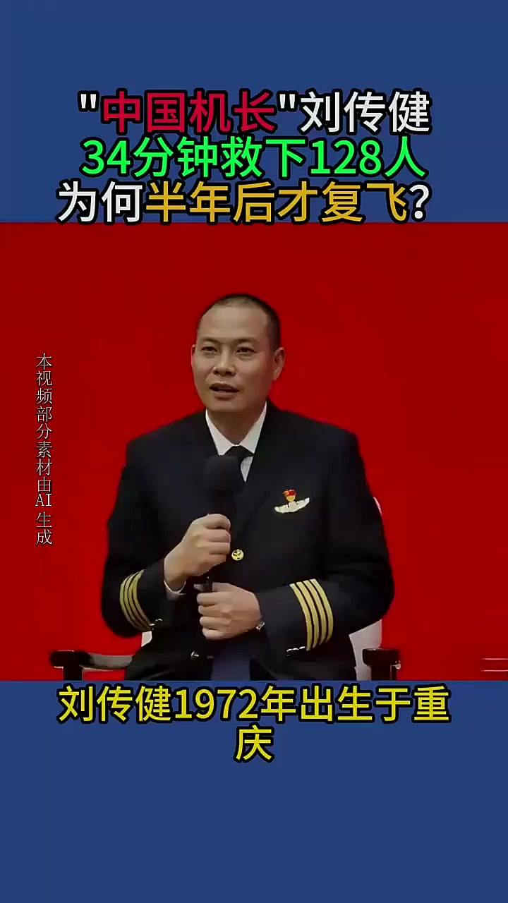 中国机长刘传健,34分钟救下128人,为何半年后才复飞?