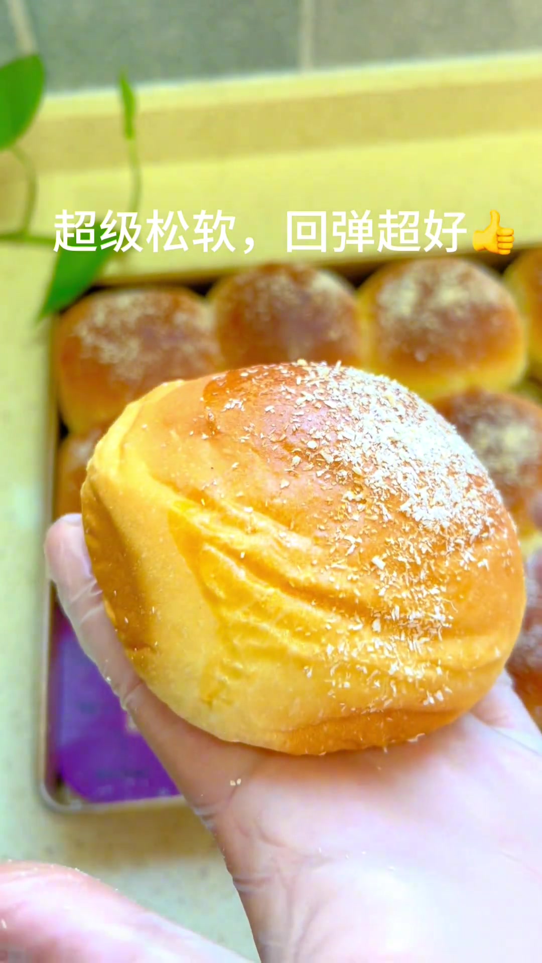 比面包店里还要好吃的椰蓉豆沙小面包～松软拉丝,零失败配方!!