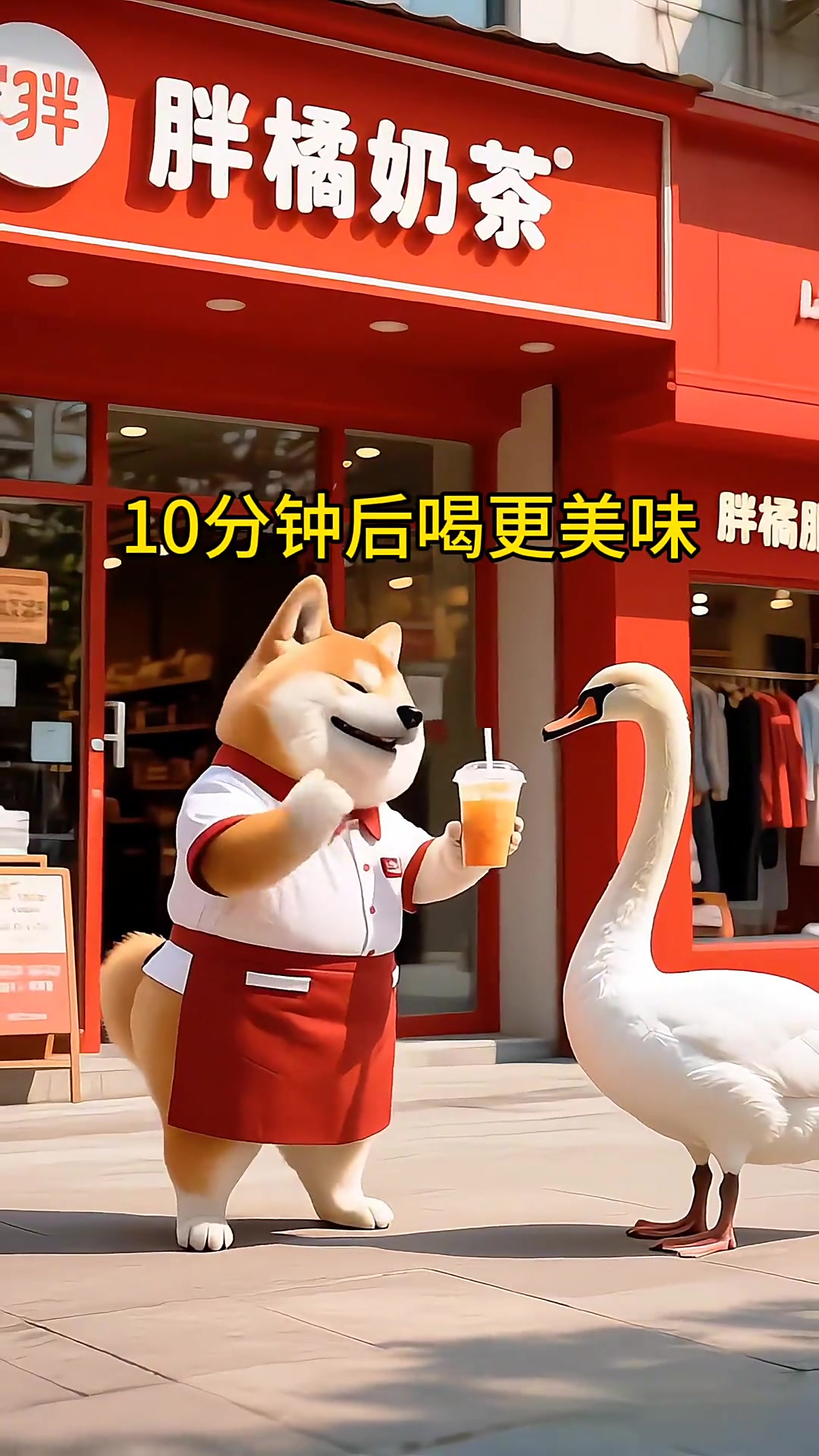 开了一家奶茶店和服装店,生意还不错?